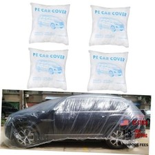 4 Pack Disposable Car Covers Clear Plastic Car Cover Medium 12 Ft X 22 Ft 