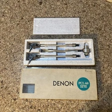 2 DENON PCL-60 Straight Tonearm Pipe Tubes , 1 DENNON S Arm Pipe Counter weight