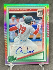 2025 Panini Donruss Optic Christian Moore Rated Prospect Auto Holo Silver Prizm