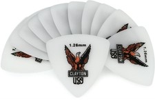 Clayton Acetal Rounded Triangle Picks 1.26mm 12-pack 5-pack Bundle