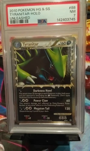 TYRANITAR PRIME - HOLO #88 PSA 7 POKEMON HG SS UNLEASHED 2010