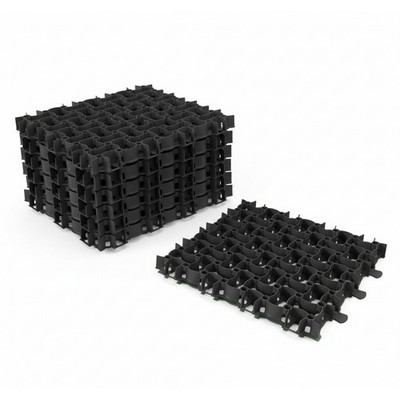 FLINKO Rasengitter 6 m  (24 Stück) Kunststoff Paddockplatten schwarz