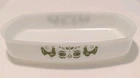 Pyrex Federal Lasagna Pan Friendship Green Birds Milk Glass Baking Dish