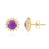 Cavill Amethyst Ohrringe Damen 1,85Ct Sterlingsilber Vergoldet Lila