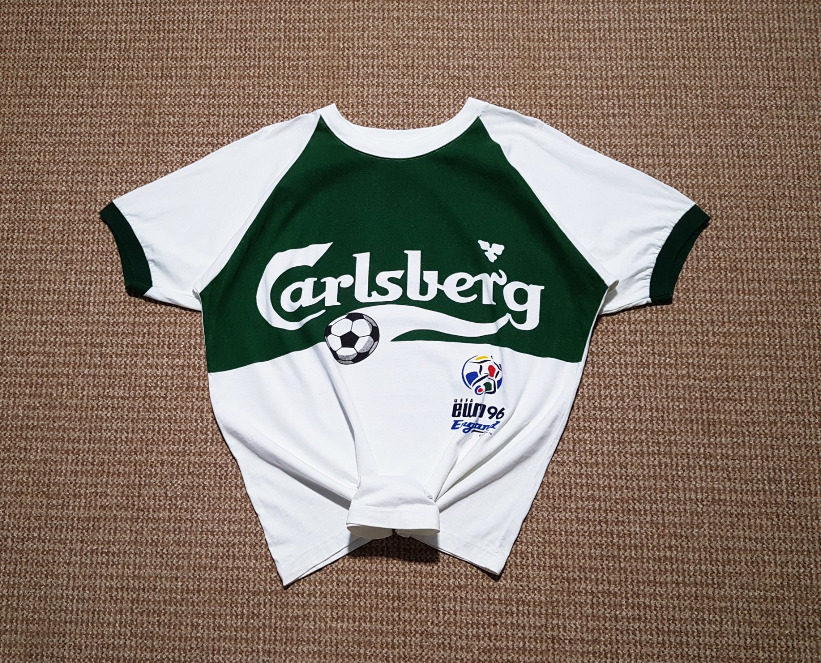 Carlsberg 1994 Vintage UEFA Euro England 96 Football Soccer T Shirt sz XL