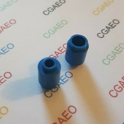 2 x Lego 3062b Stein, rund 1 x 1 offener Noppen - BLAU 
