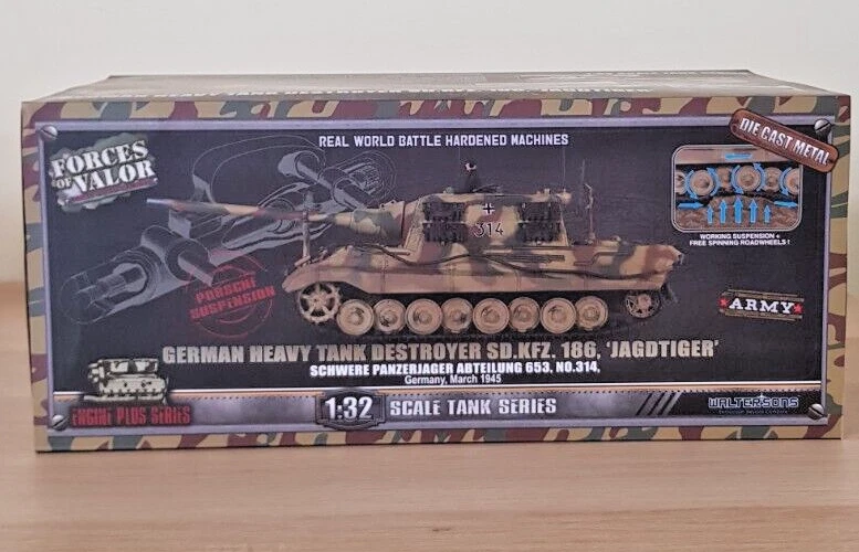 ForcesOfValor 1:32 801065A Sd.Kfz.186 Jagdtiger German Army, Porsche suspension - Image 2 of 4