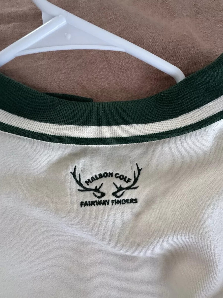 Malbon Golf Green Quarter Zip Sweater Fairway Finders Size XL