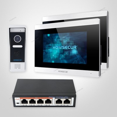 HOMSECUR 7'' Wired IP RJ-45 Video&Audio Home Intercom Recording & Snapshot