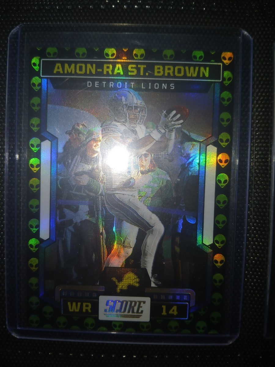 2023 Score Extraterrestrial Amon Ra St Brown Alien CARD Case Hit