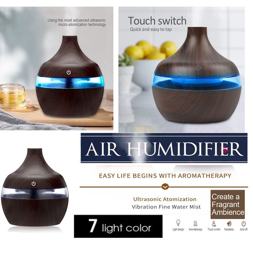 Air Purifier Diffuser Aroma Oil Humidifier LED Night Light Up Home Relax Defuser - Picture 8 of 18