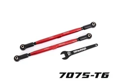 Traxxas 7897R - Front Aluminum Toe Links for X-Maxx WideMaxx, 188mm, Red