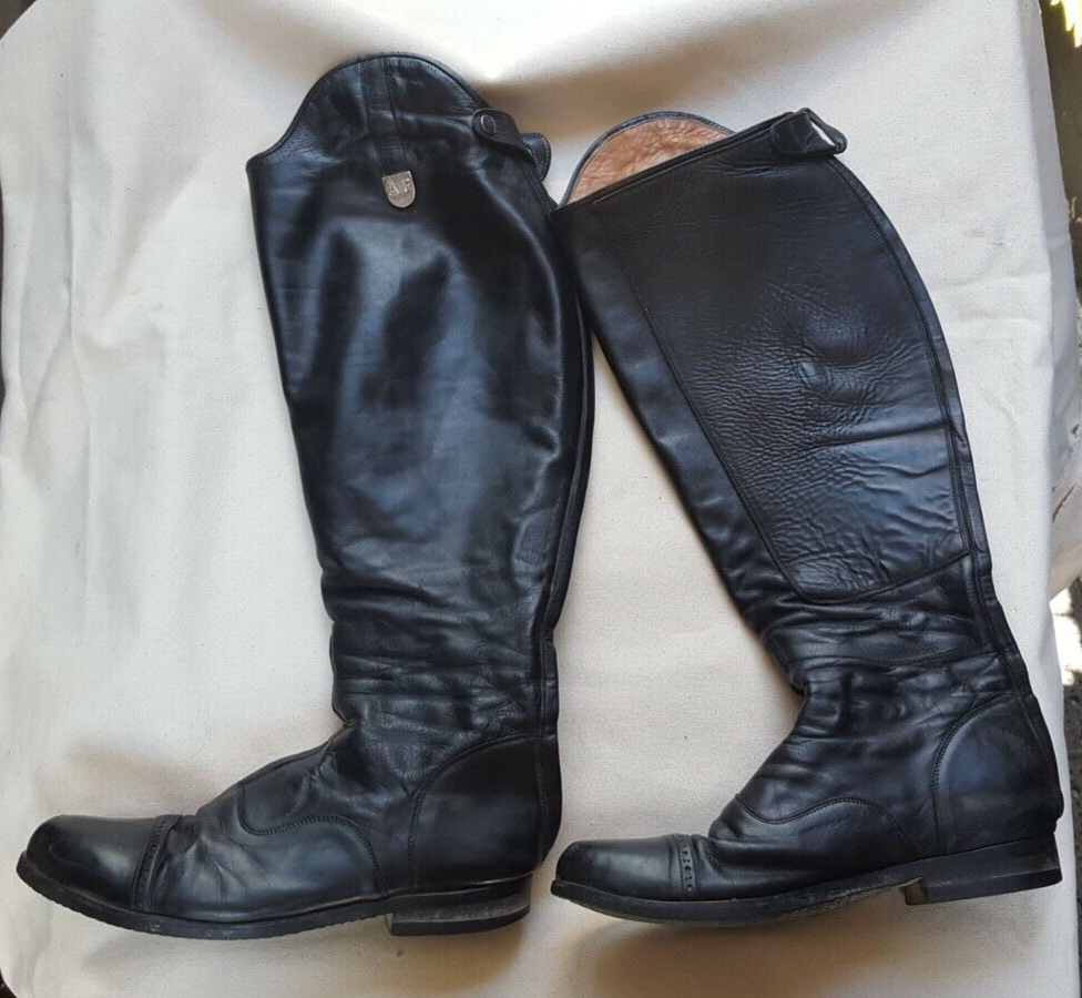 LM Dressage Boots Black Leather Custom 