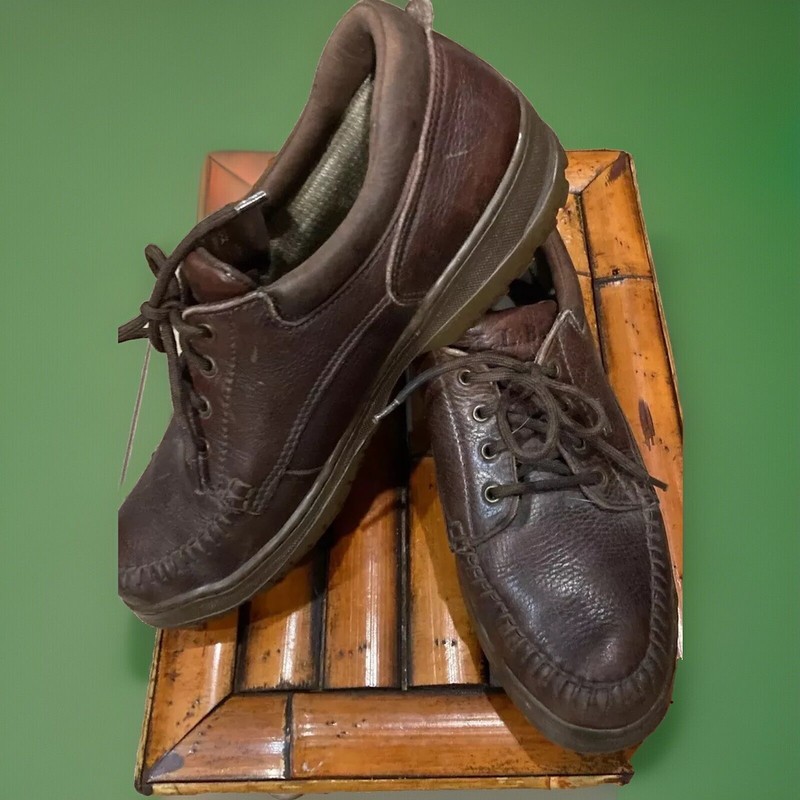 LL Bean Shoes Brown Leather Men’s Casual Lace up Size 10 M V121 Great condition