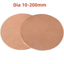 Thick 0.5mm - 4mm T2 Solid Copper Discs Blanks Metal Round Sheets Dia 10-200mm