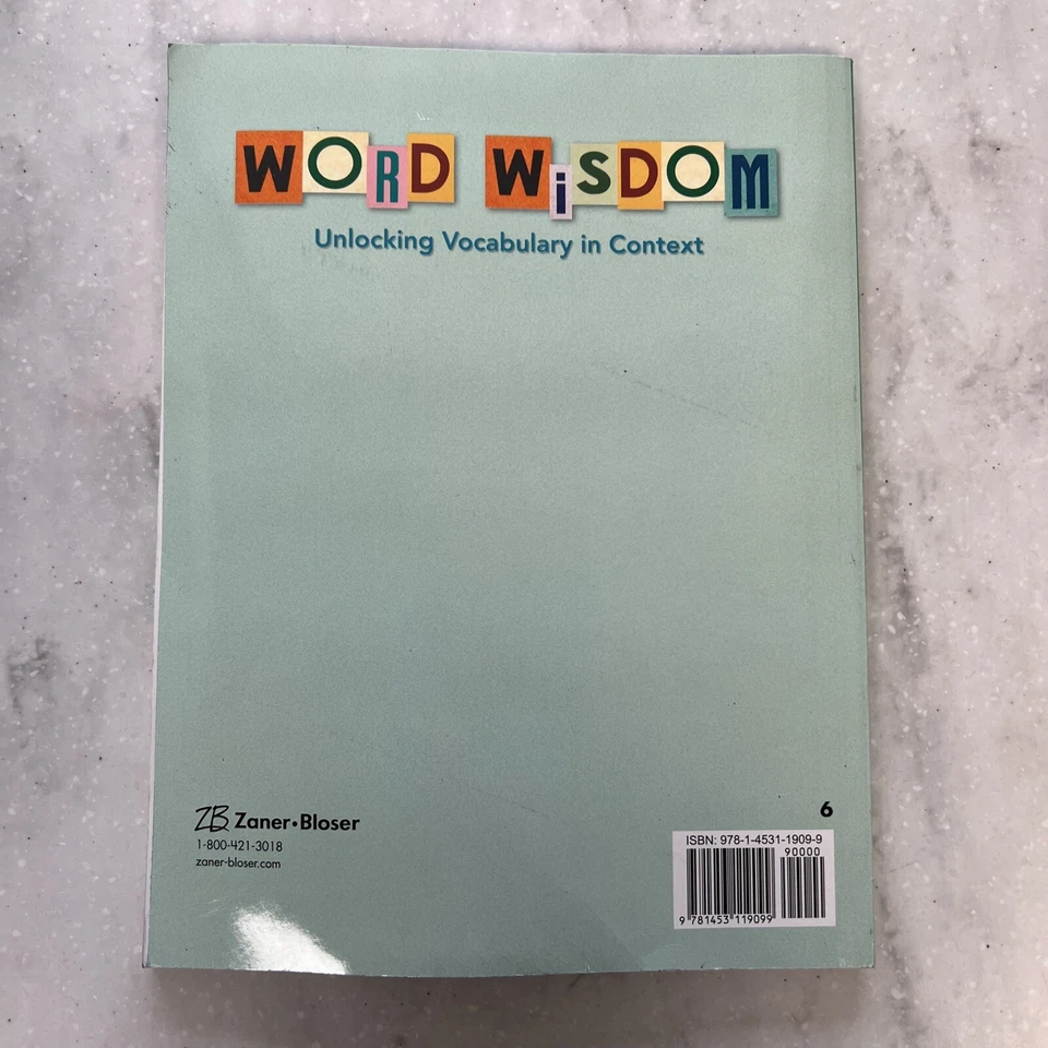 Zaner-Bloser: Word Wisdom 2017 Grade 6 Student Edition (No Writing) - Image 2 of 4