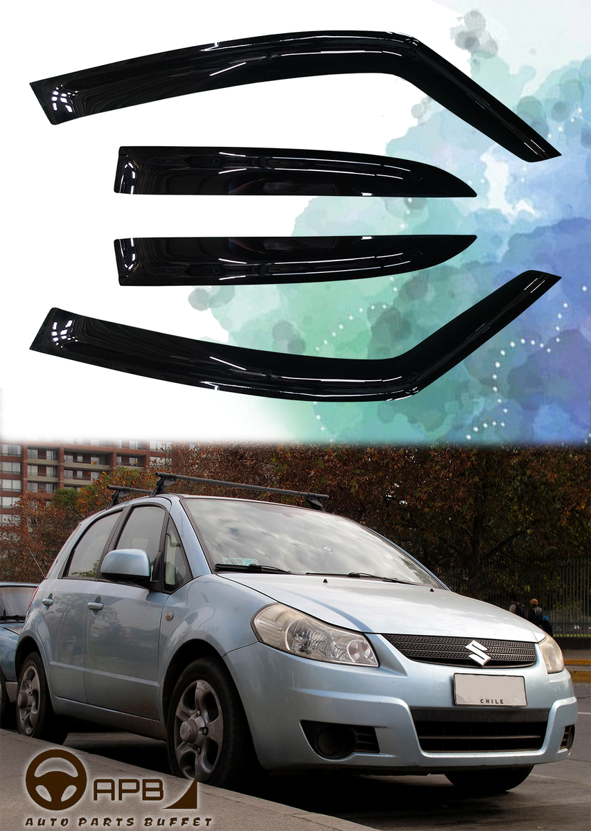 M MOTOS Windscherm Zijwindschermen Winddeflectoren voor Suzuki SX4 2006-2014 Weersbestendig, Esthetisch, Geluids- en Luchtturbulentie Vermindering, Eenvoudige Installatie, Energiebesparende Ventilatie M MOTOS Windscherm Zijwindschermen Winddeflectoren voor Suzuki SX4 2006-2014 Weersbestendig, Esthetisch, Geluids- en Luchtturbulentie Vermindering, Eenvoudige Installatie, Energiebesparende Ventilatie