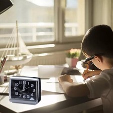 Wecker Quarz analog leise ohne Ticken Tischuhr retro-Wecker Einfaches HD