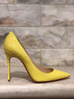 Christian Louboutin Decollete 554 100 Sun Yellow Python Heel Pump 37 $1395 Christian Louboutin Decollete 554 100 Sun Yellow Python Heel Pump 37 $1395