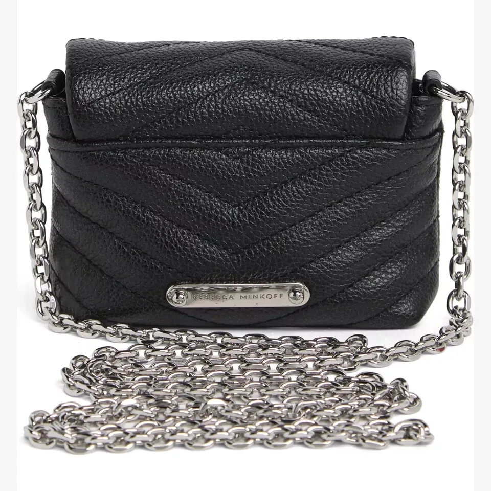 Rebecca Minkoff Edie Quilted Micro Crossbody Leather Black Very Rare - NWT - Image 3 of 4