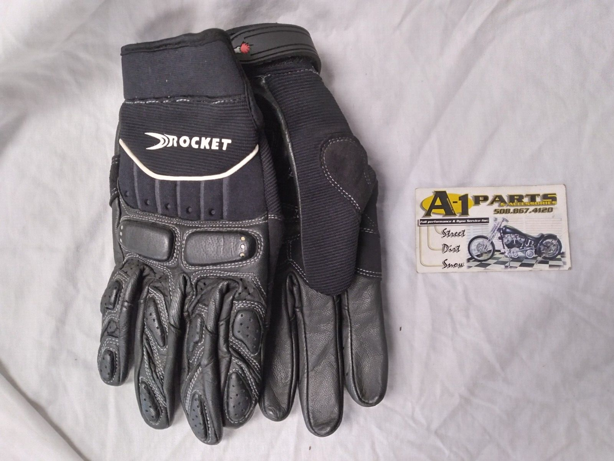 NOS Joe Rocket Atomic 2.0 Perforated Black Motorcycle Gloves, Mens