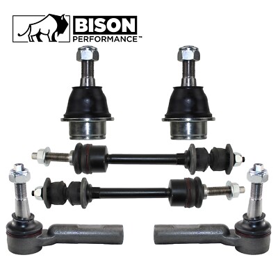 Bison Performance 6pc Front Sway Bars Tie Rods Ball Joints Kit For Dakota Raider