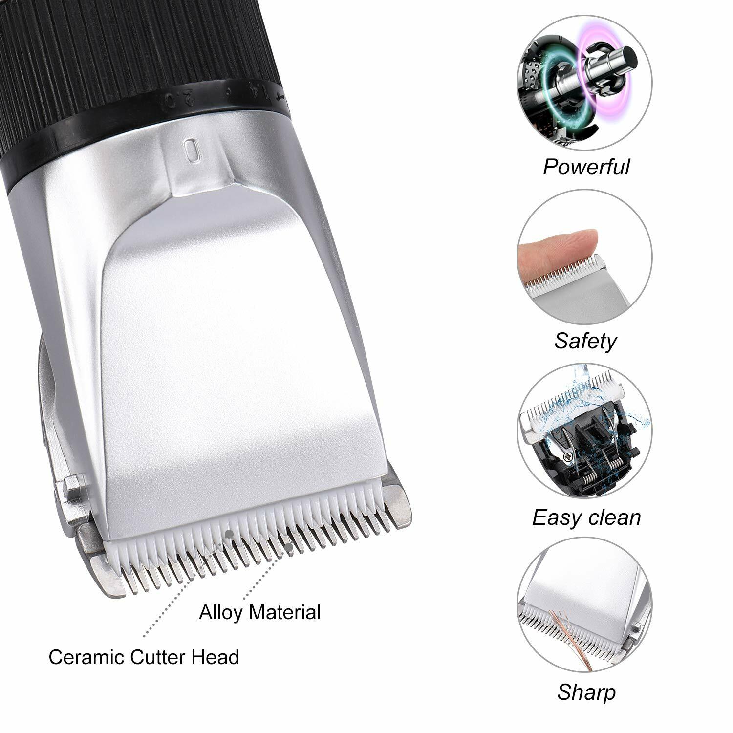 MIAODAM Professional Hair Clipper Hair Clipper Kit Trimmer Set  3mm/6/9/12/18mm