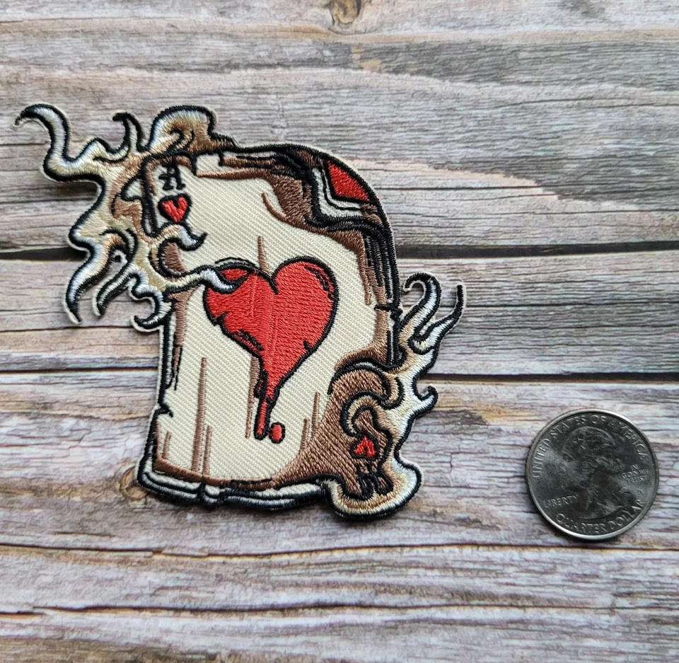 Smokey Flaming Ace покер азартные игры вышитый утюг на нашивке - Изображение 2 из 2
