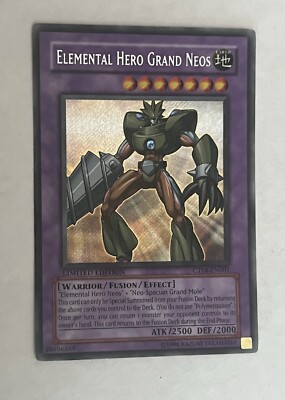 Yugioh Elemental Hero Grand Neos CT04-EN001 Secret Rare LP Limited Edtn Yu-Gi-Oh