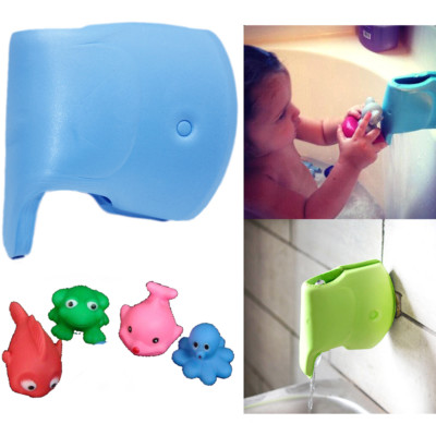 Soft Elephant Bath Tub Tap Spout Cover Extender Baby Kid Safety