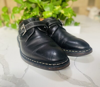 HESCHUNG Men Leather Derby Shoes Black Size 6.5 Monk Strap  display picture 1