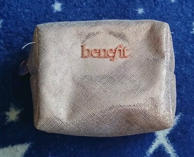 Benefit Kosmetiktasche Rosegold Glitzer gebraucht