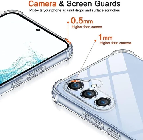 Für Samsung A15 A35 A55 A14 A54 5G durchsichtige stoßfeste Silikon Handyhülle - Bild 4 von 14