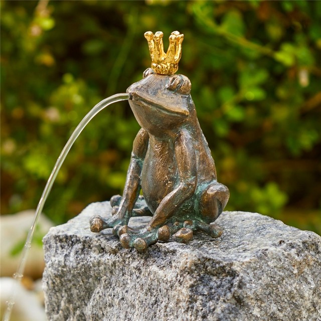 Bronzefigur Froschkonig Herbert 13cm Bronze Gartenfigur Wasserspeier Rottenecker Gunstig Kaufen Ebay
