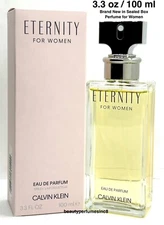ETERNITY by Calvin Klein 3.4 oz 100 ml EDP for Women New