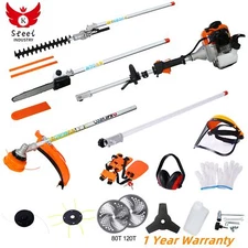 12 in 1 Multi-Functional Trimming Tool Gas Pole Saw, Hedge Trimmer&Brush Cutter