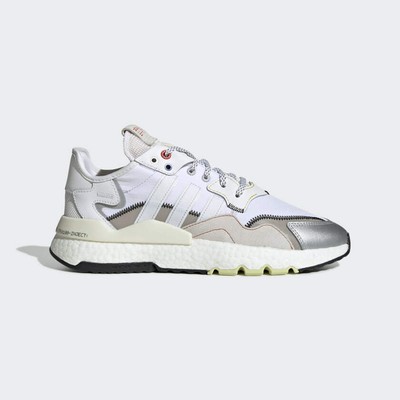 adidas grey & white nite jogger shoes