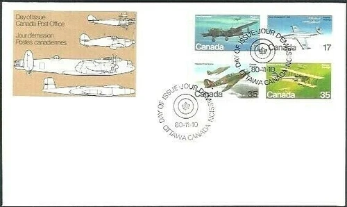 🍁Canada   #876a   "MILITARY AIRCRAFT"  Brand New   1980 First Day Cover