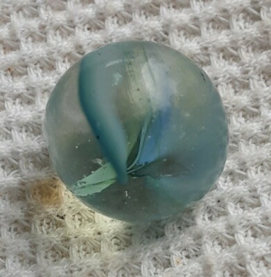 11/16'' Mk Shooter 4 Vane Gost Cat's Eye Marble In Beautiful Mint Condition Check