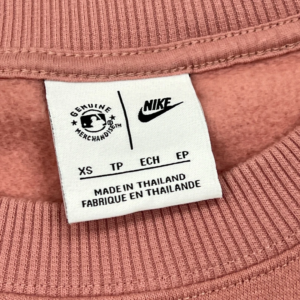 Толстовка женская Nike Toronto Blue Jays XS розовая увеличенный укороченный топ заявление MLB - Изображение 4 из 4