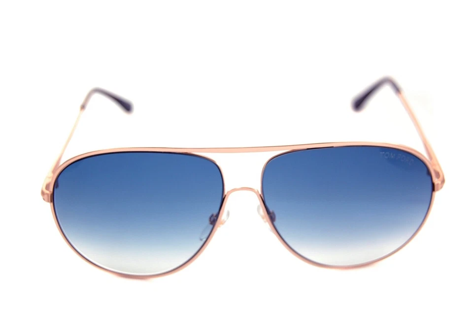 Gafas de sol TOM FORD CLIFF para hombre grandes piloto TF450 28P 61 mm ORO ROSA AZUL V RARAS Foto 2 de 4