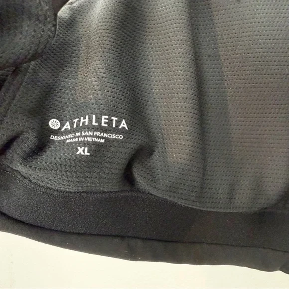 Sujetador deportivo Athleta Powervita rosa a rayas negro blanco talla XL para mujer Foto 4 de 4