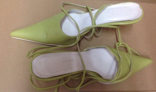 Sandali donna alla schiava m.39 marca Ony'Shoes Color verde pistacchio |  eBay
