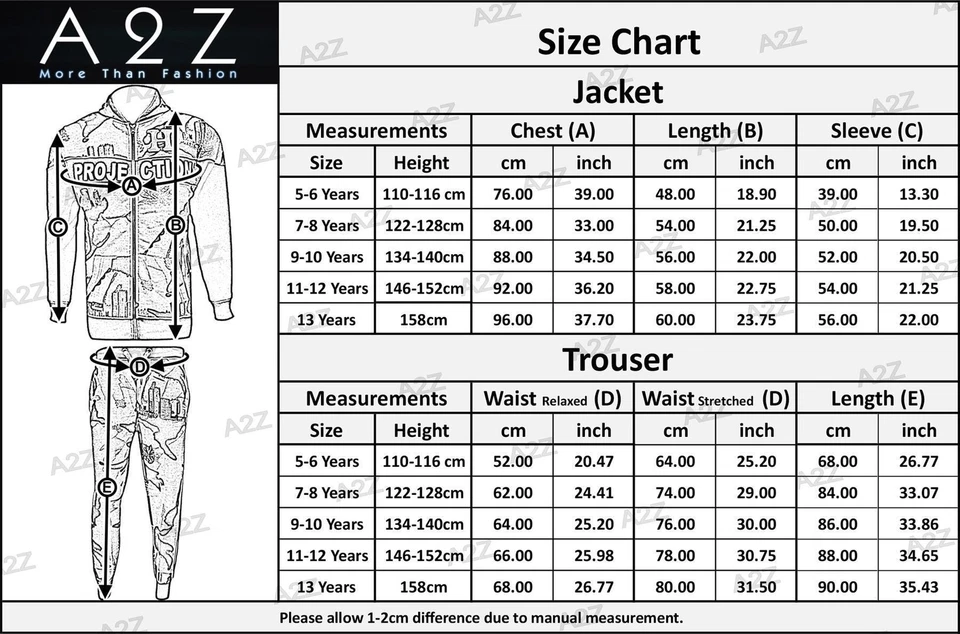 Bambini Ragazzi Designer S Tuta Zip Top Pantaloni da Jogging Abiti Età 7-13 Anno - Immagine 2 di 2