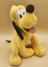 Disney PLUTO 8" Plush, Green Collar, Stuffed Animal, Soft, EUC