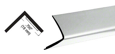 CRL PRT275CH Chrome Plastic 3/4'' Reflective Outside Angle - 96'' Stock Length