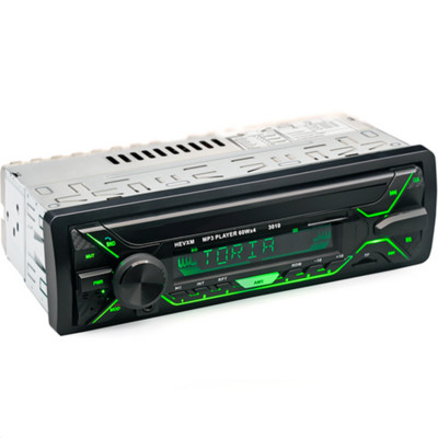 7 LED Color Single DIN Bluetooth Car Stereo Radio Audio MP3 Player USB FM AUX 