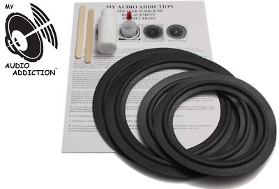 Speaker Foam Surround Repair Kit For JBL MR38 8'' Woofers and 6.5'' Midrange