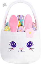 Cestino Pasquale per Bambini, in Peluche, Con Uova Di Pasqua/Caramelle Con Manic