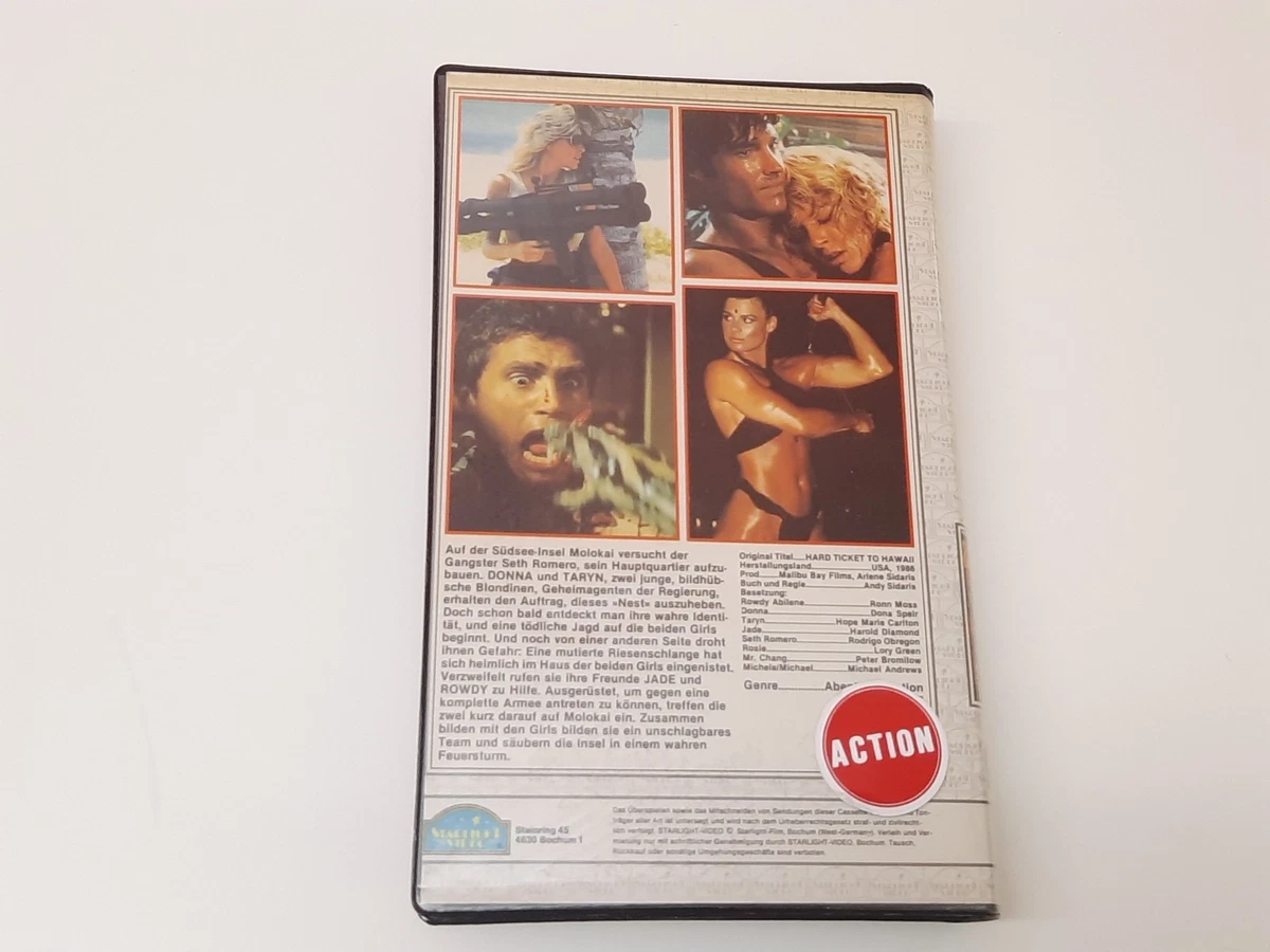 Hard Ticket To Hawaii 1987 Uncut VHS German PAL Video Großbox Andy Sidaris